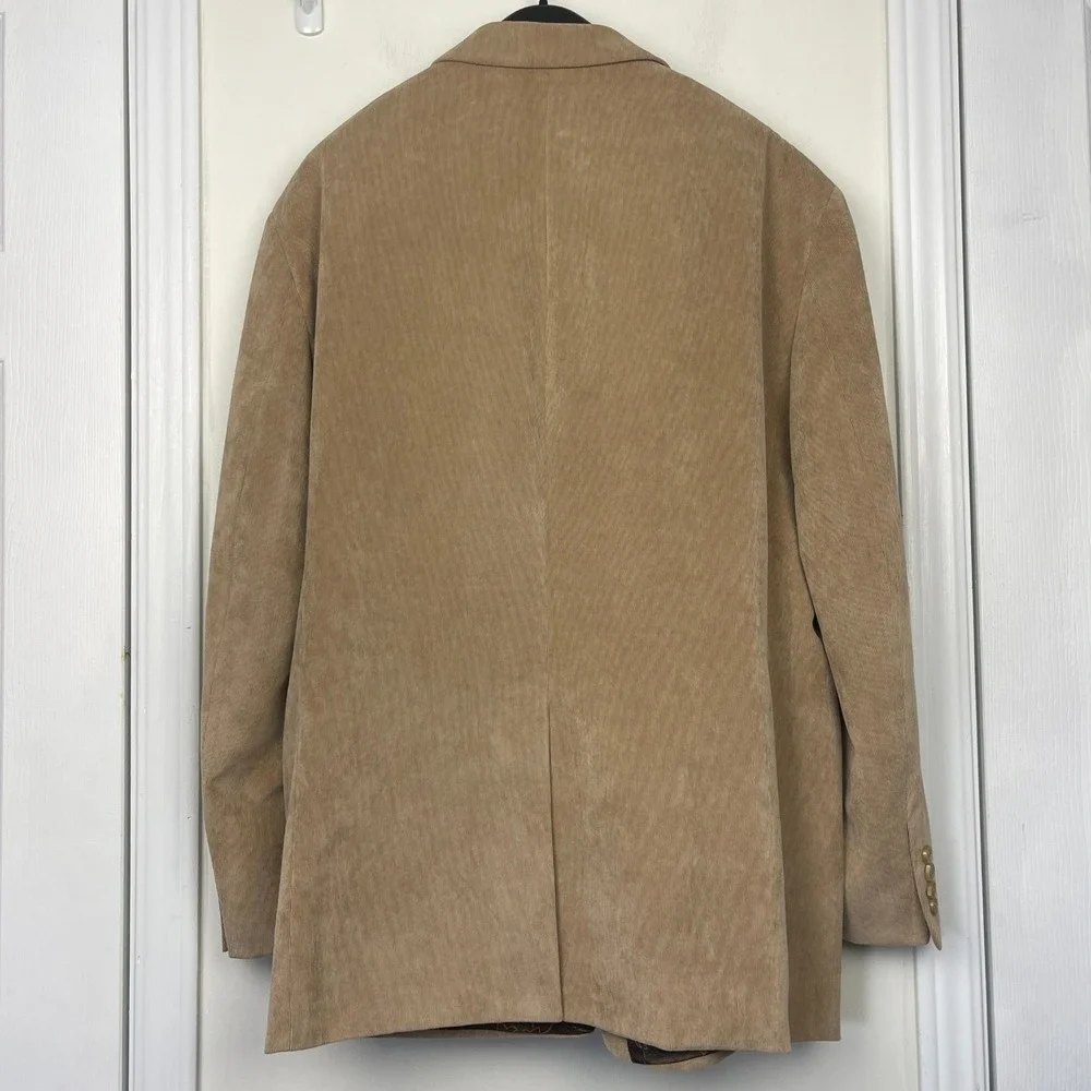 Lauren Ralph Lauren Corduroy Blazer Mens 46R Sport Coat Suit Jacket‎ Camel Tan